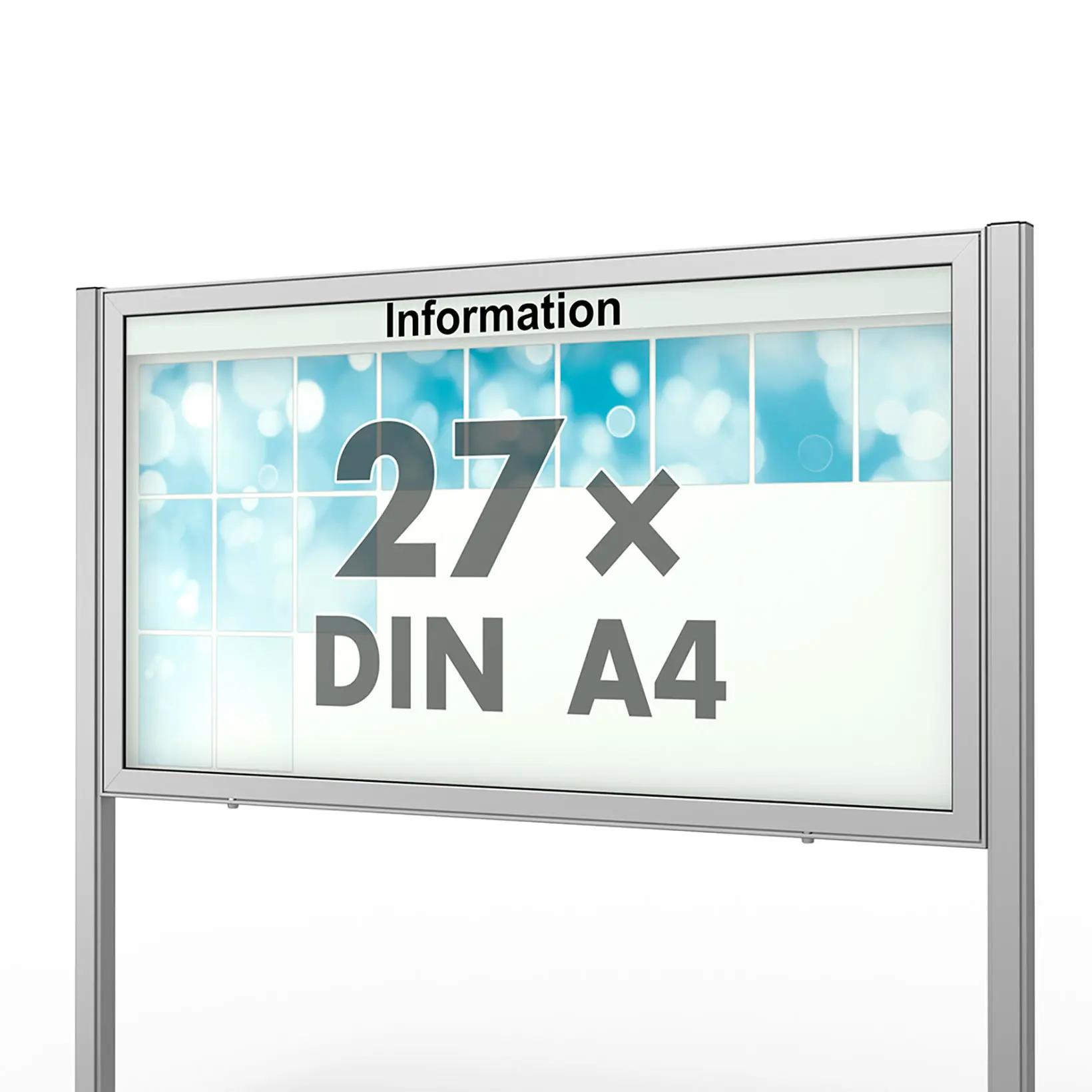 27 x DIN A4 Schaukasten Planus - mit Standbeinen
